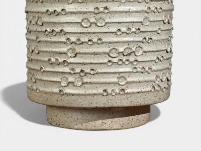 David Cressey David Cressey Earthtone Glaze Ceramic Large Table Lamps USA 1970s