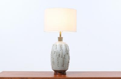 David Cressey David Cressey Glazed Drip Texture Ceramic Table Lamp for Architectural Pottery