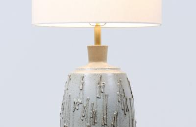 David Cressey David Cressey Glazed Drip Texture Ceramic Table Lamp for Architectural Pottery