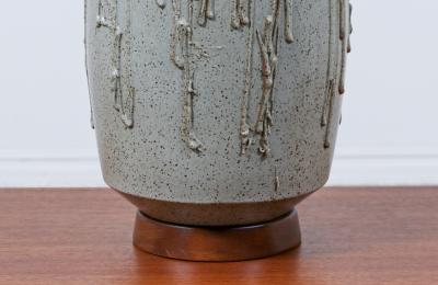David Cressey David Cressey Glazed Drip Texture Ceramic Table Lamp for Architectural Pottery