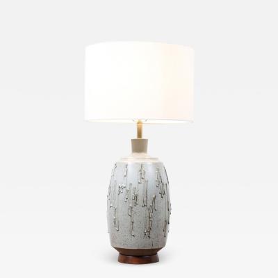 David Cressey David Cressey Glazed Drip Texture Ceramic Table Lamp for Architectural Pottery