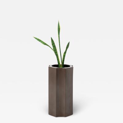 David Cressey David Cressey Sculpted Geometric Brown Planter for Architectural Pottery