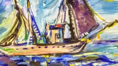 David Davidovich Burliuk David Burliuk Watercolor on paper Untitled