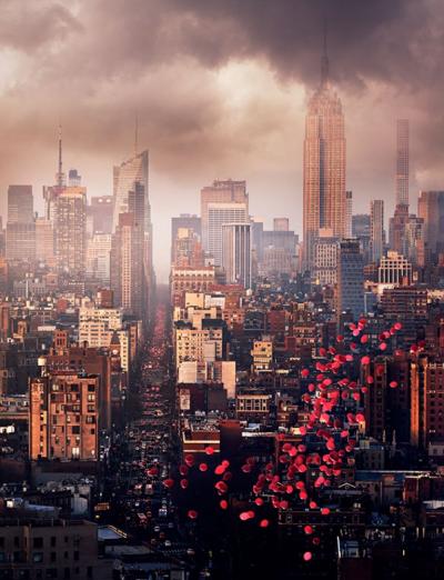 David Drebin Balloons Over New York