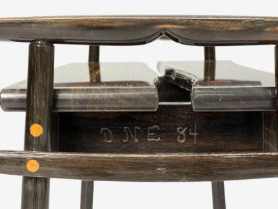 David Ebner David Ebner American Studio Craft Ebony Wood Rare Torii Side Table USA 1984