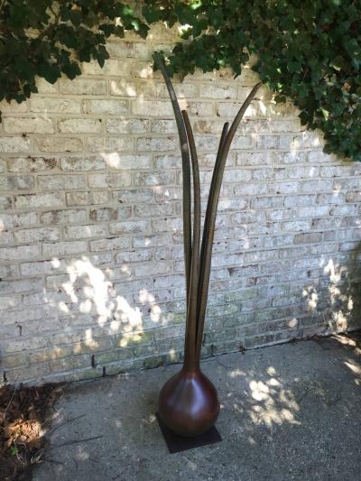 David Ebner David Ebner Bronze Scallion Floor Sculpture Signed