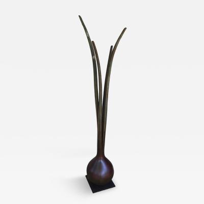 David Ebner David Ebner Bronze Scallion Floor Sculpture Signed