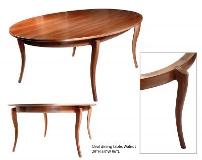 David Ebner Oval Dining Table by David Ebner