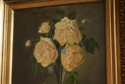 David Emile Joseph de Noter David Emile Joseph de Noter Still Life with Roses Oil on Panel Belgium