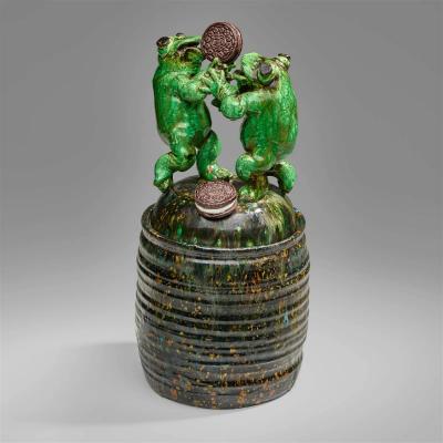 David Gilhooly Oreo Fight Oreo Cookie Jar