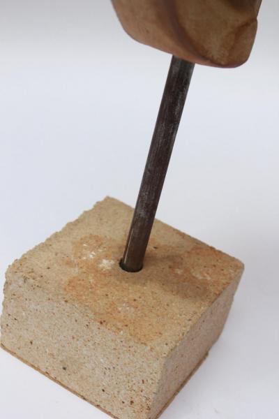 David Gill David Gil for Bennington Potters Mans Face Ceramic Sculpture on Base