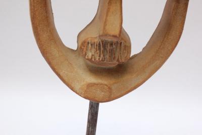 David Gill David Gil for Bennington Potters Mans Face Ceramic Sculpture on Base