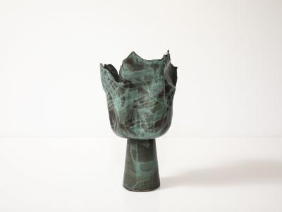 David Haskell Large Pedestal Vase 2 by David Haskell