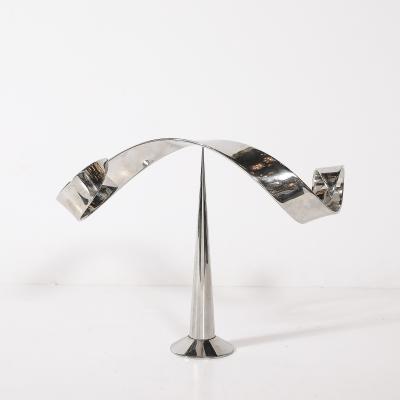 David Herschler Mid Century Modernist Elijah David Herschler Chrome Kinetic Sculpture