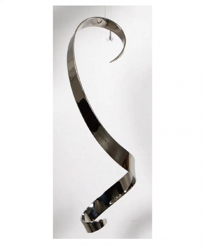 David Herschler Stainless Steel Ribbon Sculpture by E David Hershler
