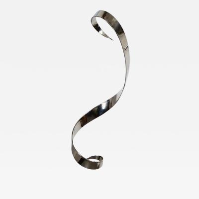David Herschler Stainless Steel Ribbon Sculpture by E David Hershler