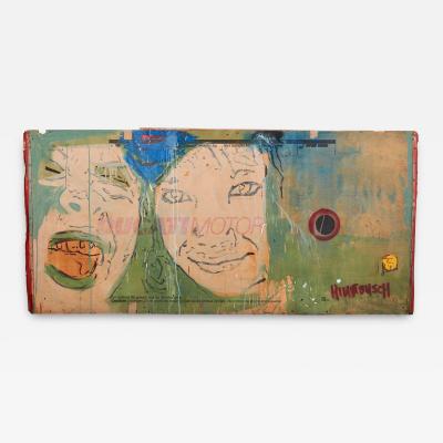 David Hinnebusch Huge David Hinnebusch Modern Expressionist Art Oil Painting on Panel
