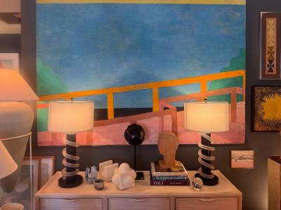 David Hockney Monumental Michael Decain Abstract Landscape Painting Hockney Style