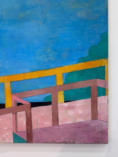 David Hockney Monumental Michael Decain Abstract Landscape Painting Hockney Style