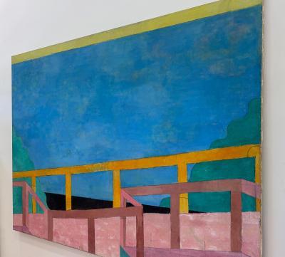 David Hockney Monumental Michael Decain Abstract Landscape Painting Hockney Style