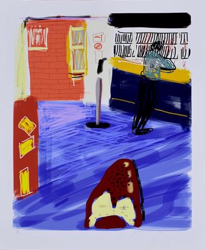 David Hockney Waiting at York 180 by David Hockney