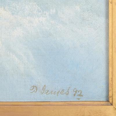 David James A Stormy Sea a Large Seascape by David James