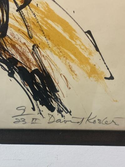 David Kosler BRIGHT POP ART OWL LITHOGRAPH BY DAVID KOSLER