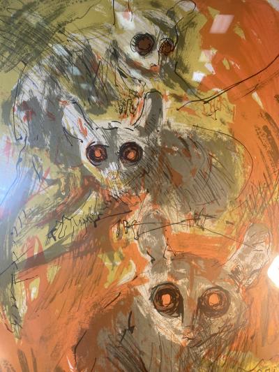 David Kosler POP ART BUSH BABIES ARTIST PROOF LITHOGRAPH BY DAVID KOSLER