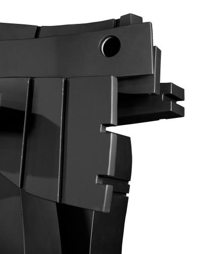 David L Deming Centurion II Abstract Modern Sculpture in Flat Black Steel 1985