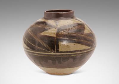 David Leach Vase with Geometric Ornaments by David Leach