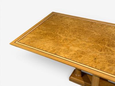 David Linley David Linley Inlaid Dining Table Burlwood Oak United Kingdom 2000s