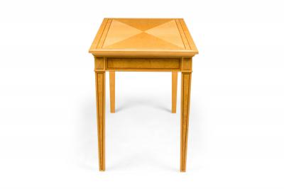 David Linley English Contemporary Cherry Maple and Burr ash Three Drawer Writing