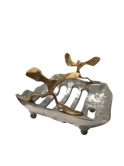 David Marshall 1970s Brutalist Log holder by David Marshall