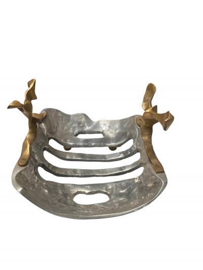 David Marshall 1970s Brutalist Log holder by David Marshall