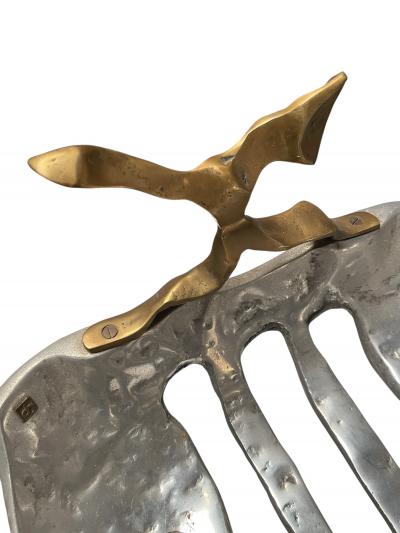 David Marshall 1970s Brutalist Log holder by David Marshall