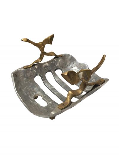 David Marshall 1970s Brutalist Log holder by David Marshall