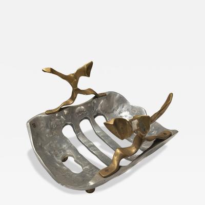 David Marshall 1970s Brutalist Log holder by David Marshall