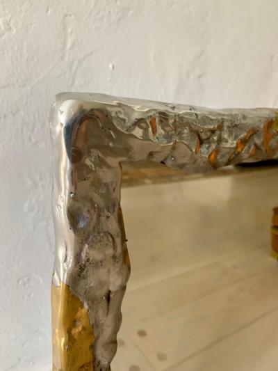 David Marshall David Marshall Brutal Style Brass and Aluminum Vanity Mirror