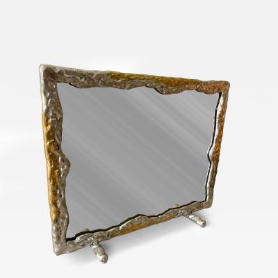 David Marshall David Marshall Brutal Style Brass and Aluminum Vanity Mirror
