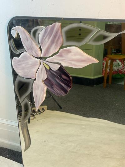 David Marshall SCULPTED MODERN IRIS MIRROR BY DAVID MARSHALL