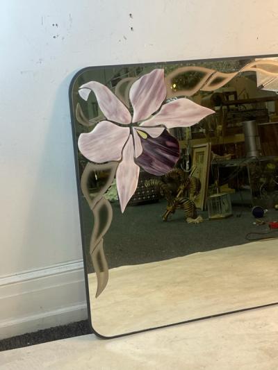 David Marshall SCULPTED MODERN IRIS MIRROR BY DAVID MARSHALL