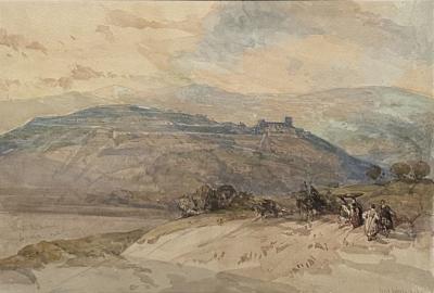 David Roberts David Roberts R A London Distance view of Sebaste Ancient Samaria 