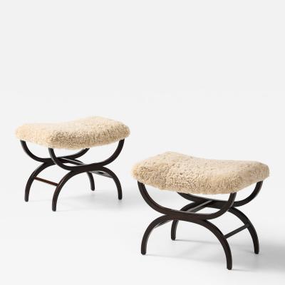 David Rosen A Pair of Swedish Stools David Ros n Circa 1940s