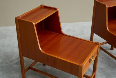 David Rosen David Ros n Pair of Nordiska Kompaniet Nightstands in Teak Sweden 1952