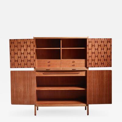 David Rosen Signed 1950s David Rosen teak cabinet