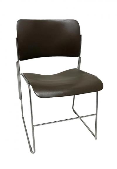 David Rowland Set of 4 Stackable 40 4 Chairs By David Rowland in Dark Brown