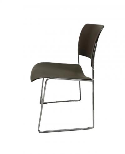David Rowland Set of 4 Stackable 40 4 Chairs By David Rowland in Dark Brown