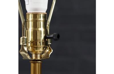 David Shreve Sculpted Walnut Brass Table Lamp for V H Woolums