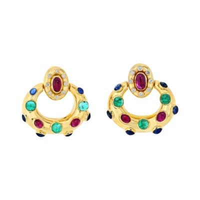 David Webb DAVID WEBB 18K WHITE GOLD EARRINGS