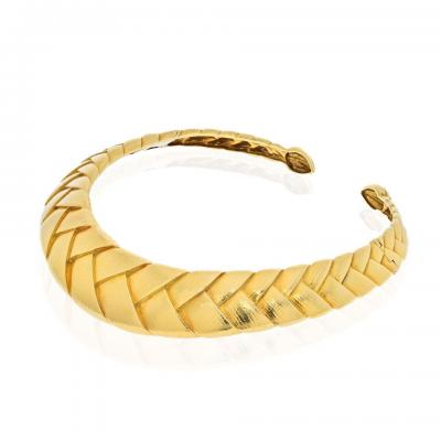 David Webb DAVID WEBB 18K YELLOW GOLD BRAIDED COLLAR NECKLACE